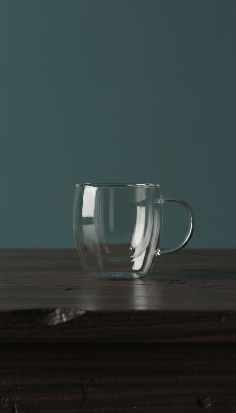 Double-Wall Glass Mugs — Set of 2